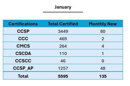 January 2025 Summary Image